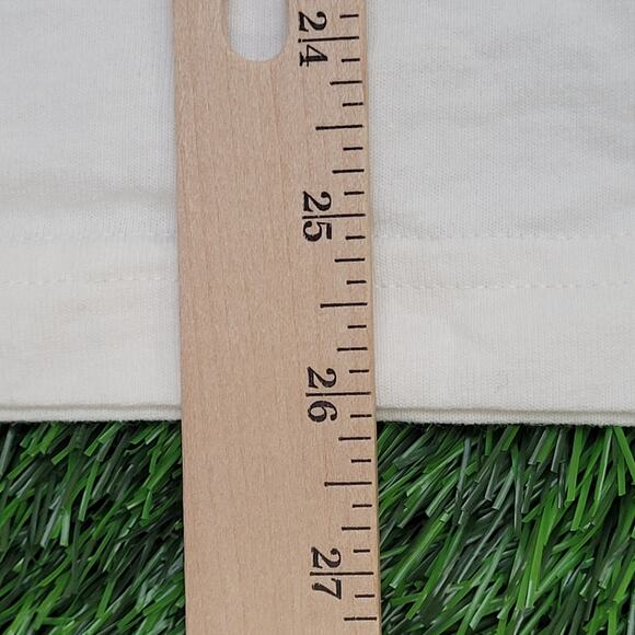 Vintage 1995 New-York News Shirt Medium 22x26 White USA Plaid - Picture 5 of 13